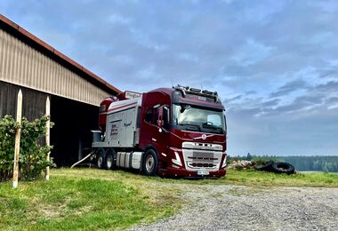 Fahrbare Mahl- und Mischanlage